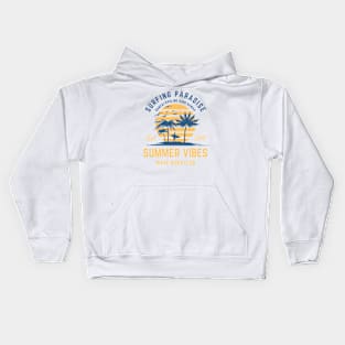 Retro Surfer Summer Vibes Oahu Hawaii Kids Hoodie